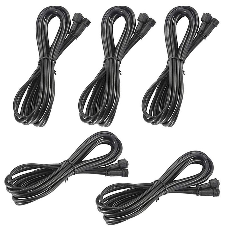 FVTLED Pack of 5, FVTLED 1m 3.28ft 4Pin Extension Cable Wire with Male and Female Connectors at Both Ends Only for FVTLED RGB/RGB Multi-Color LED Deck Light - Image 1